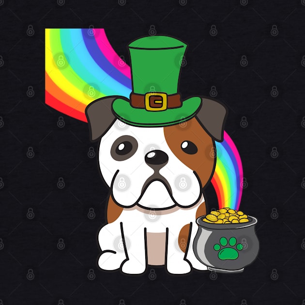 Funny bulldog celebrates st patricks day by Pet Station